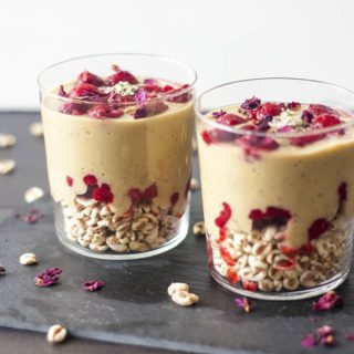 Three Silver Spoons - Peach and Raspberry Protein Smoothie